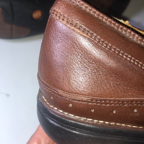 Clarks Un Structured Leather Flats 11M - Picture 9 of 11